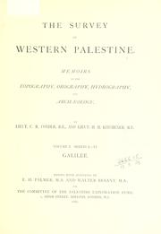 Survey of Western Palestine, 1881